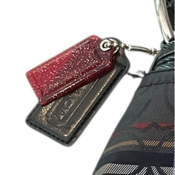 Coach Soho Lynn Pleated Tartan Checker Plaid Buckle-Flap Hobo Shoulder Bag - Picture 12 of 15